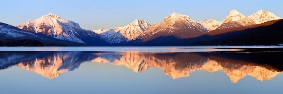 Landscape water mountain sunrise Photo