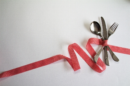 Fork cutlery decoration red Photo