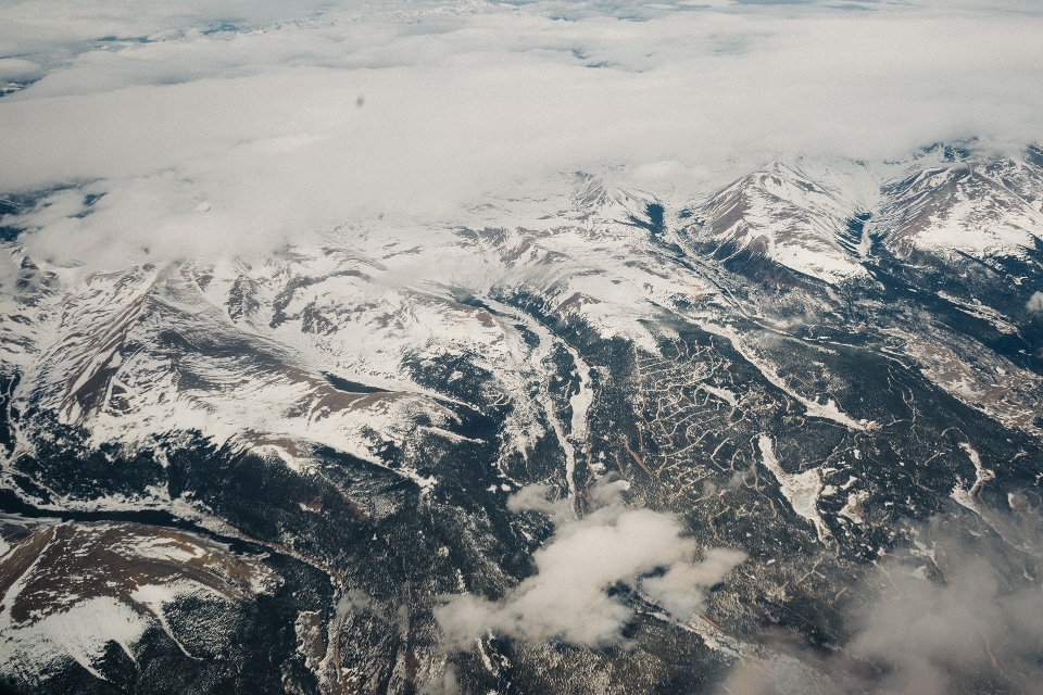 Paisagem montanha neve inverno