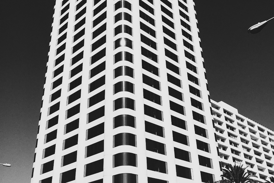 Black and white architecture sky building