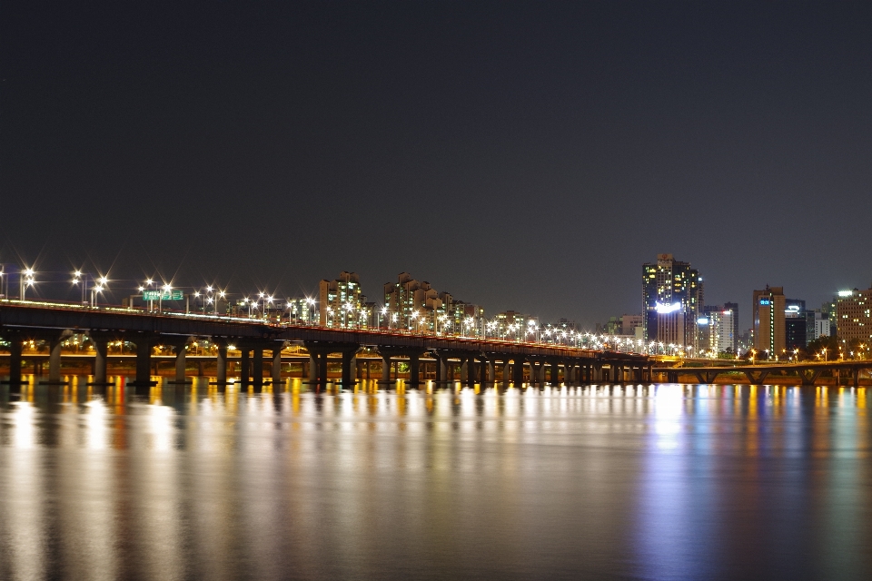 Horizonte ponte noite alvorecer