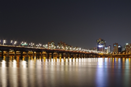 Horizon bridge skyline night Photo