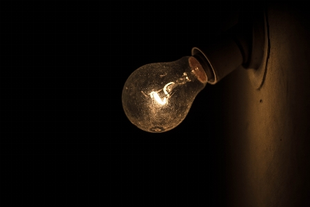 Light bulb darkness lamp Photo