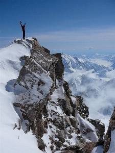 Landschaft natur person berg Foto