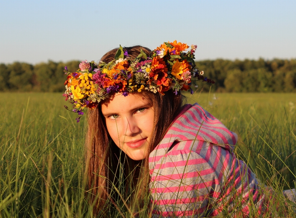 Nature herbe personne usine