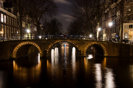 Water light boat bridge Photo