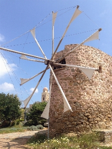 Landscape windmill wind building Photo