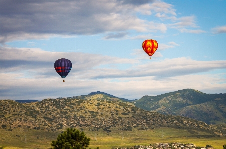 Foto Langit bidang balon udara petualangan