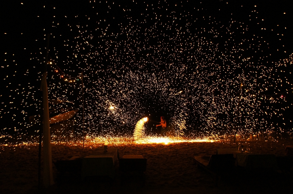 Luz noite verão lazer