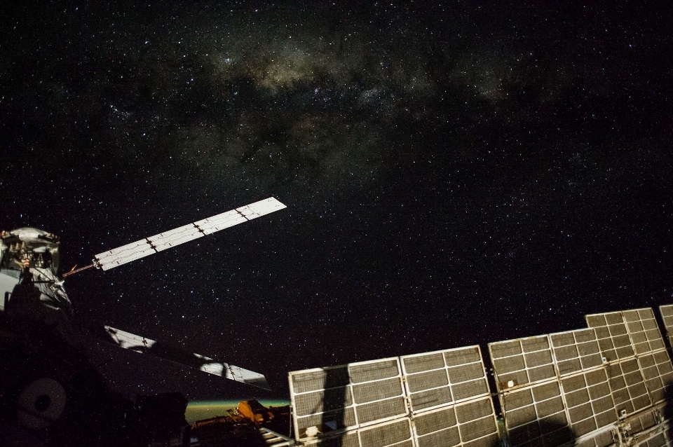 Night star milky way cosmos