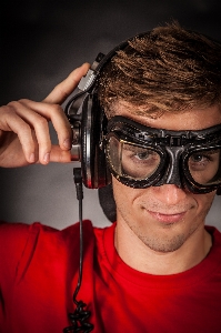 Man music hair portrait Photo