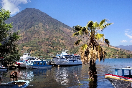 Sea coast boat lake Photo