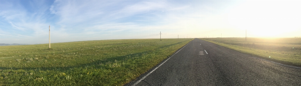 Sun road field prairie Photo