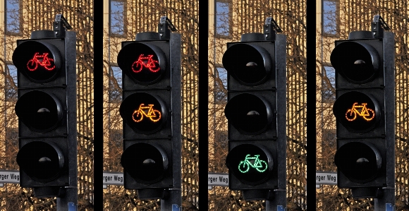 Light traffic number bicycle Photo