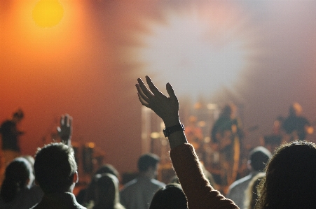 Rock silhouette music light Photo