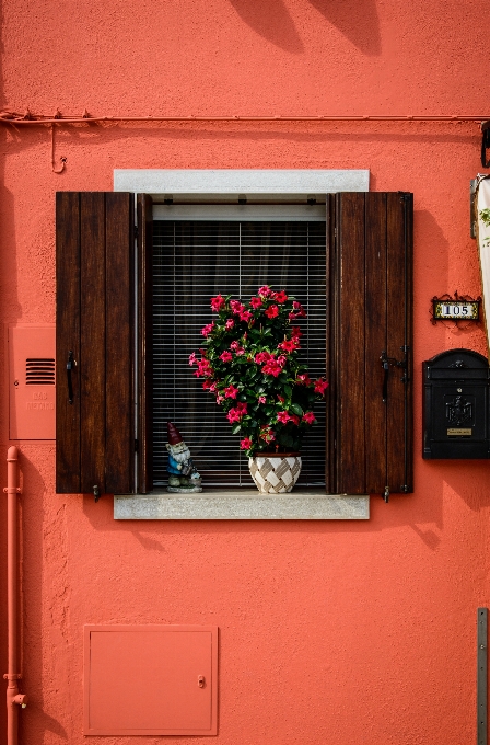 Wood house window building