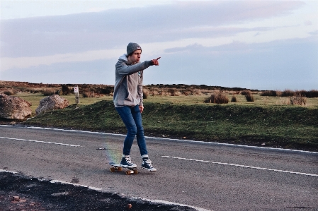 Road skateboard skateboarding asphalt Photo