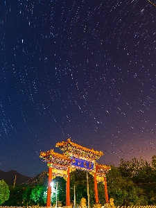 Die architektur himmel nacht stern Foto