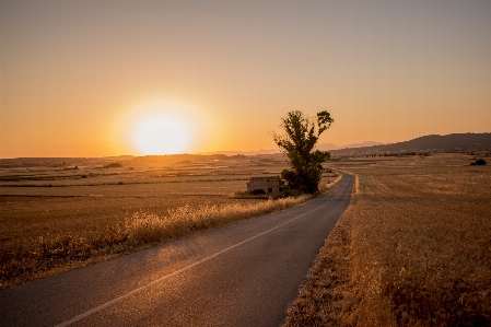 Foto Paisagem caminho areia horizonte