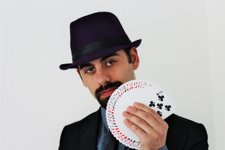 Hat beard cards gentleman Photo