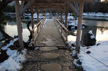 Snow winter bridge weather Photo