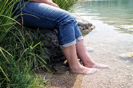 Hand water nature grass Photo