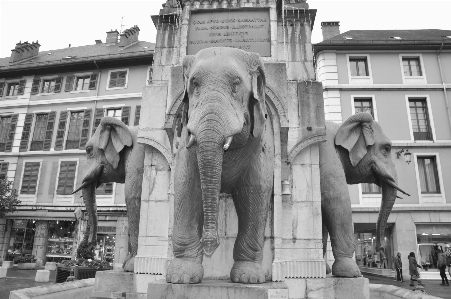 Foto Preto e branco
 monumento estátua monocromático