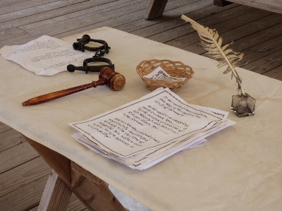 Writing table wood rustic Photo