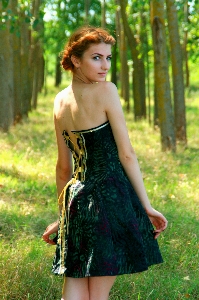 Nature forest grass girl Photo