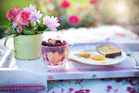 Morning flower meal food Photo