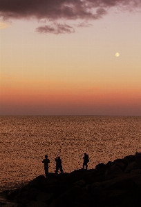 Man beach landscape sea Photo