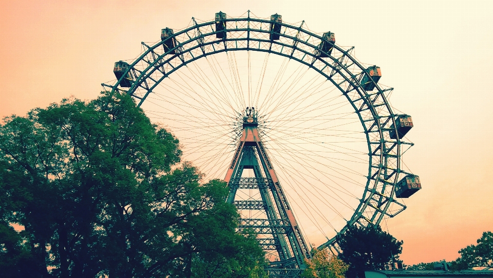 Sonnenuntergang erholung abend riesenrad
