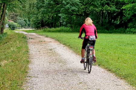 Person woman trail wheel Photo