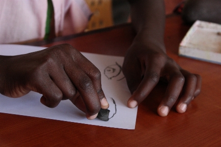 Writing hand creative play Photo