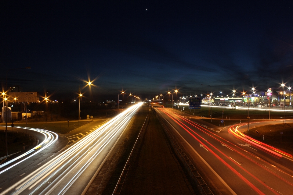 Light blur road bridge