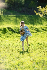 Nature grass walking person Photo