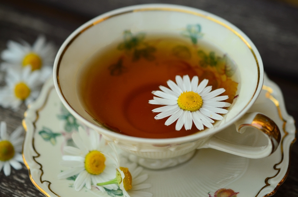 Tea flower cup dish