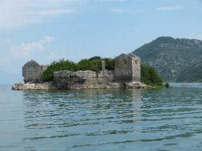 Sea coast rock boat Photo