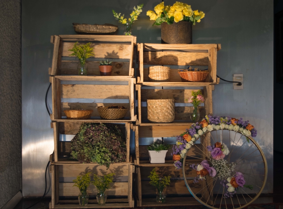 Fiore bicicletta decorazione mensola