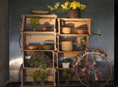 Flower bike decoration shelf Photo