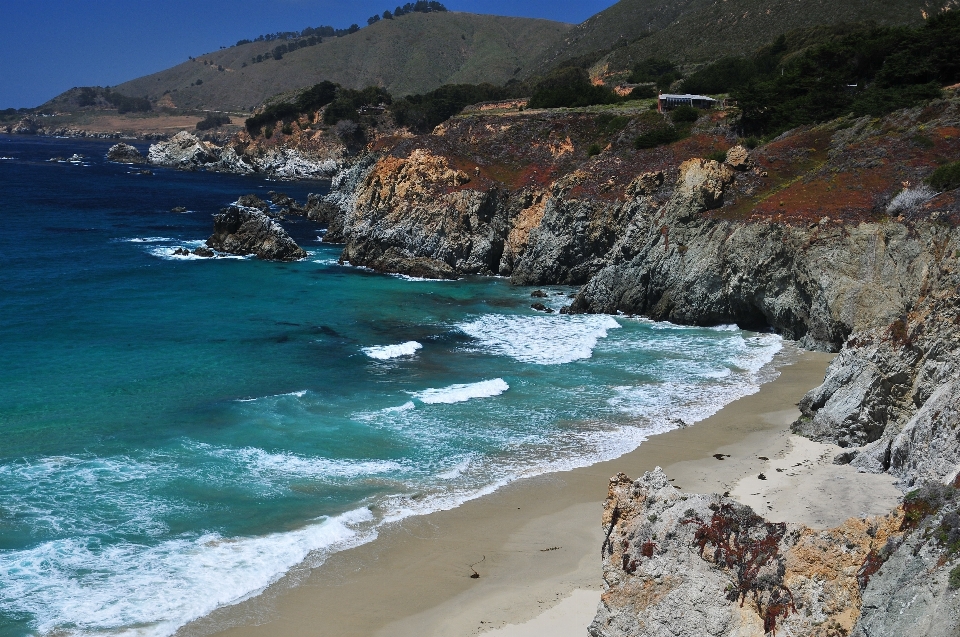 Beach landscape sea coast