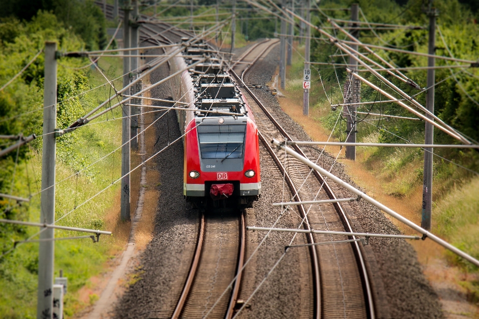 ścieżka kolej żelazna pociąg transport