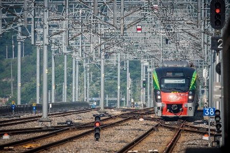 Landscape track railway train Photo