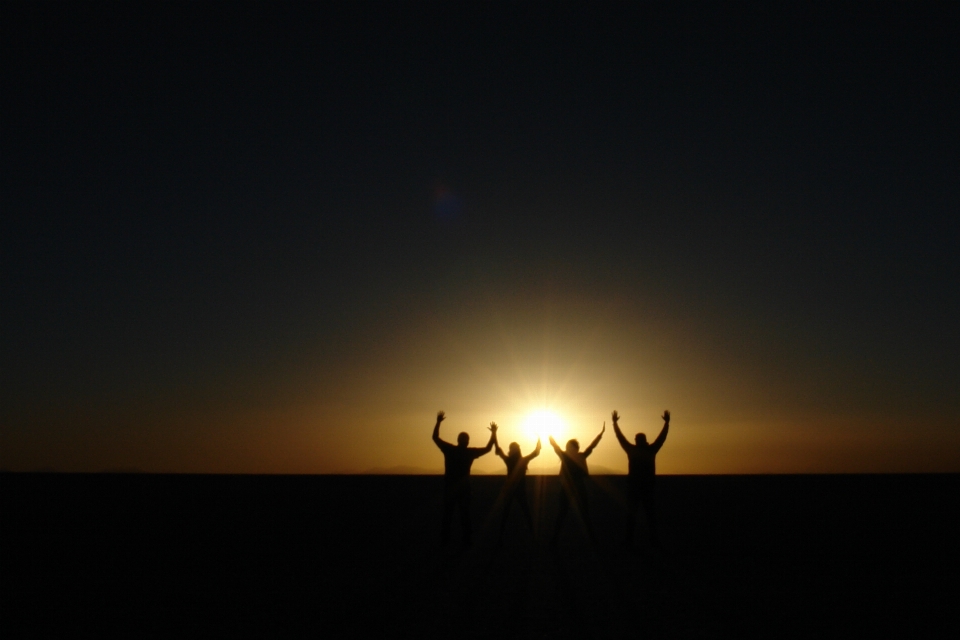 Horizont licht menschen sonnenaufgang