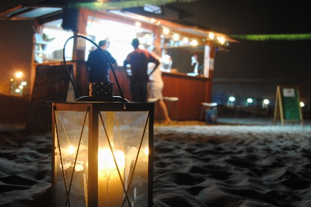 Strand licht nacht bar Foto