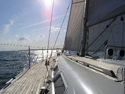 Sea sky sun boat Photo