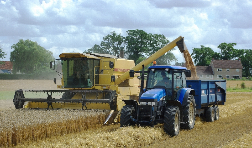 Lavorando trattore campo azienda agricola