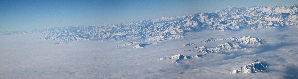 山 雪 冬天 云