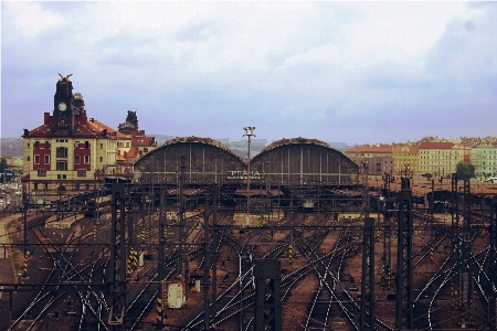 Photo Chemin de fer pont ligne d'horizon ville