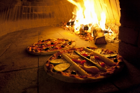 Wood dish food fire Photo